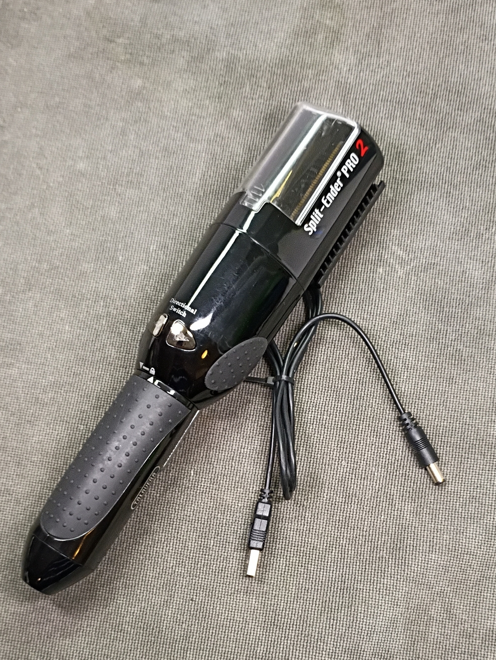 Split-Ender Pro 2 Cordless Split End Hair Trimmer w/ Charger Black TESTED/VIDEO